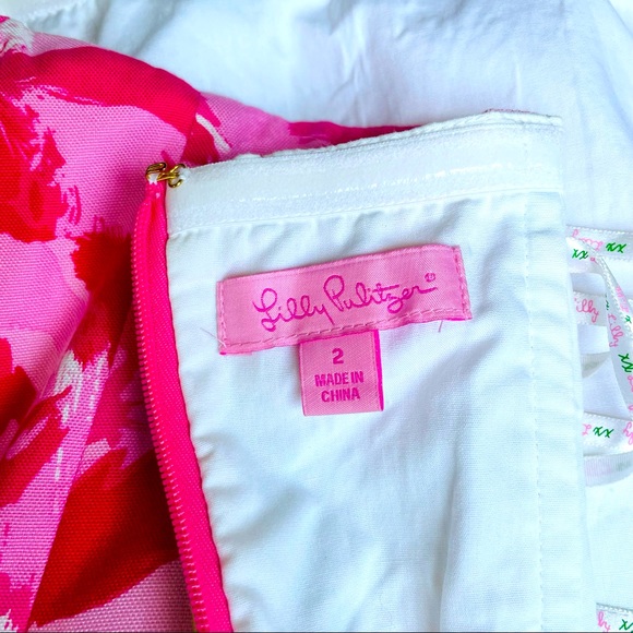 Lilly Pulitzer Rare Hotty Pink First Impression Size 2 Keetan Dress - Picture 11 of 13
